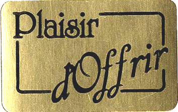 1000 Étiquettes Plaisir d'offrir Or