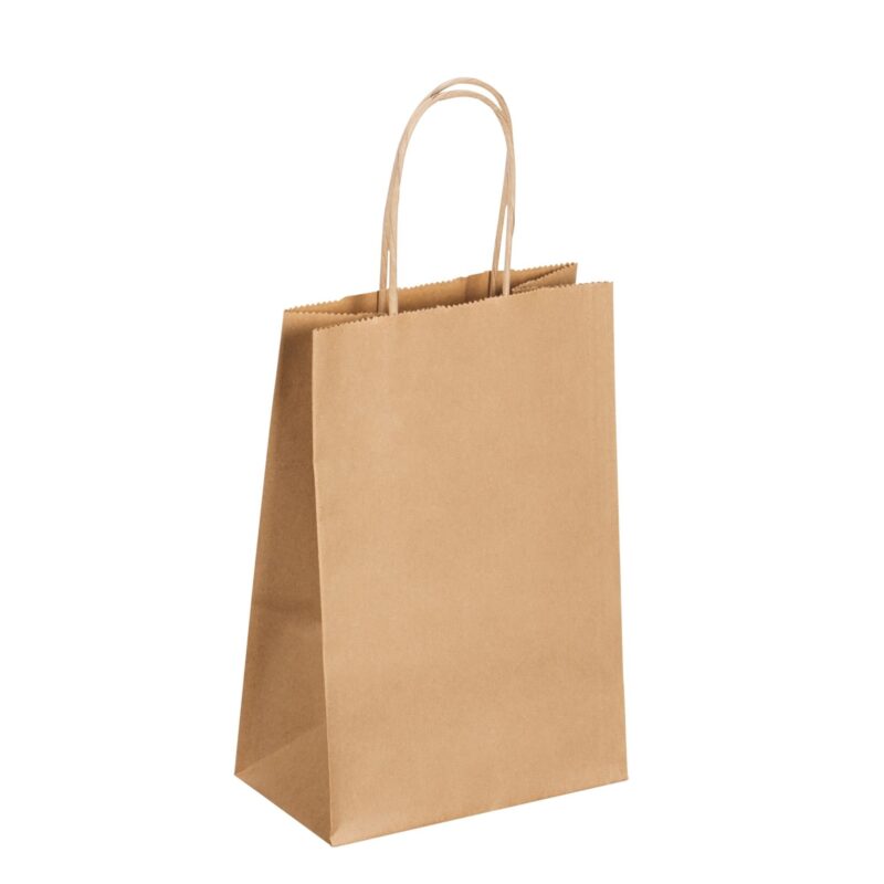 Alternative view of 50 sacs kraft Brun Poignées Torsadées