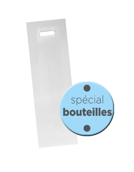 200 Sacs plastiques poignées découpées transparents