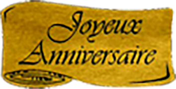 500 Étiquettes "Joyeux Anniversaire" Parchemin or