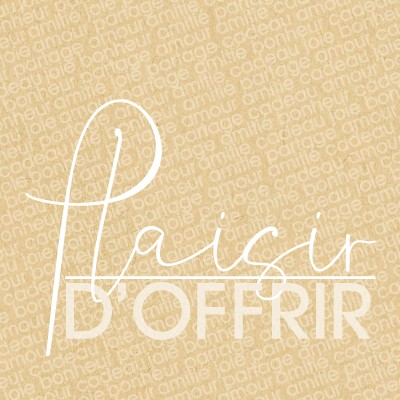 500 Étiquettes "Plaisir d'offrir" carré