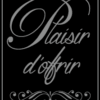 500 Étiquettes "Plaisir d'offrir" fond noir