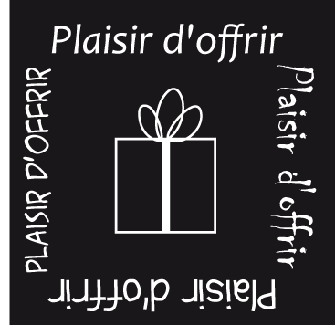 500 Étiquettes "plaisir d'offrir" Noir