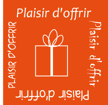 500 Étiquettes "plaisir d'offrir" Orange