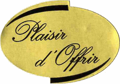 500 Étiquettes "Plaisir d'offrir" ovale