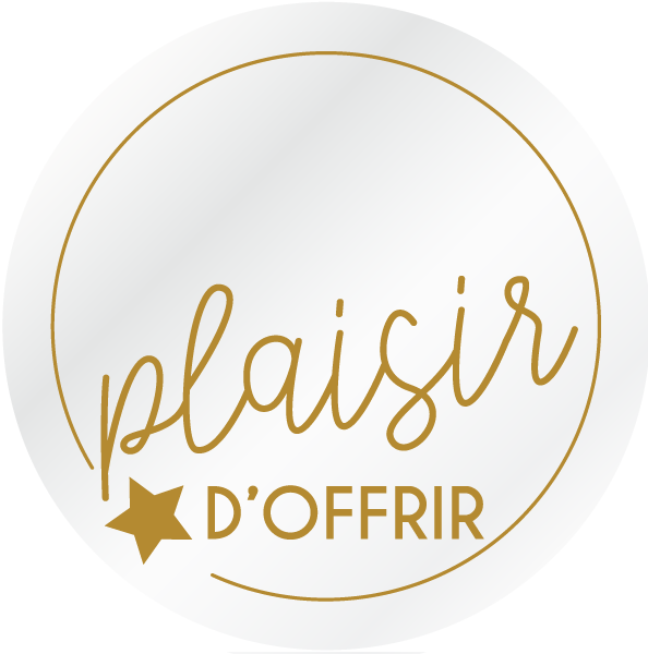 500 Étiquettes "Plaisir d'offrir" rond