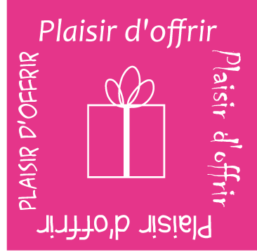 500 Étiquettes "plaisir d'offrir" Rose