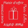 500 Étiquettes "plaisir d'offrir" Rouge