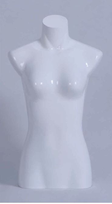 Buste Torso Femme court blanc mat