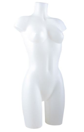 Buste torso PVC femme blanc