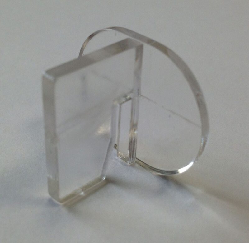 Clip de fixation simple fond lamé pour crémaillère x10