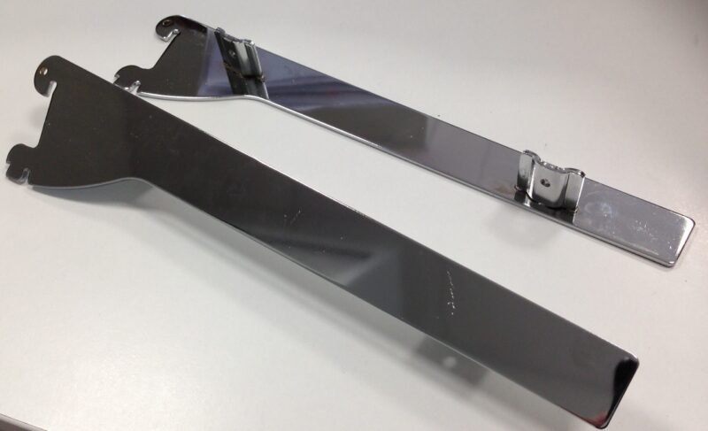 Console chromé L.30 cm x2 pour crémaillère Alias