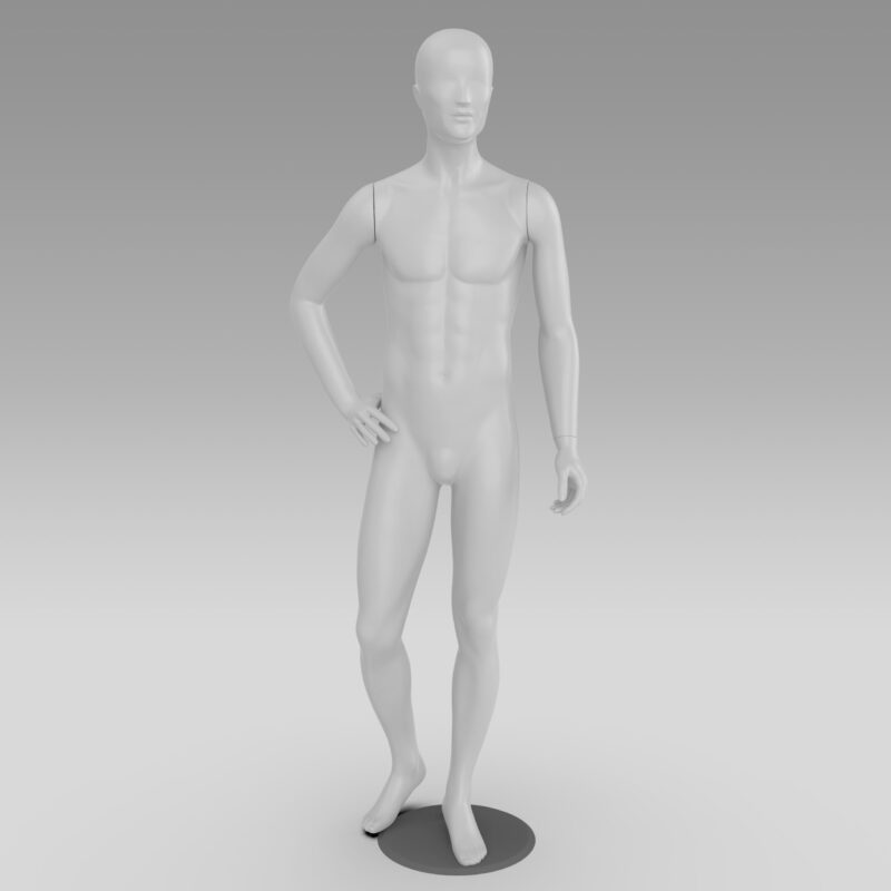 Mannequin Homme blanc + bras plié