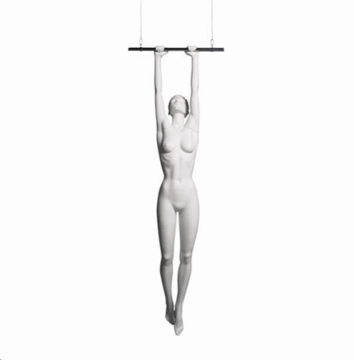 Mannequin sportif femme acrobate blanc