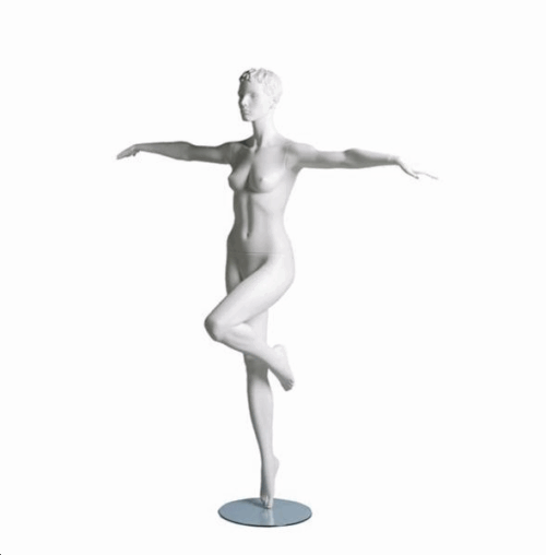 Mannequin sportif femme aérobic blanc