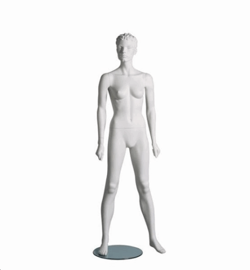 Mannequin sportif femme fitness A blanc