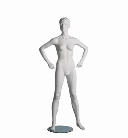 Mannequin sportif femme fitness B blanc