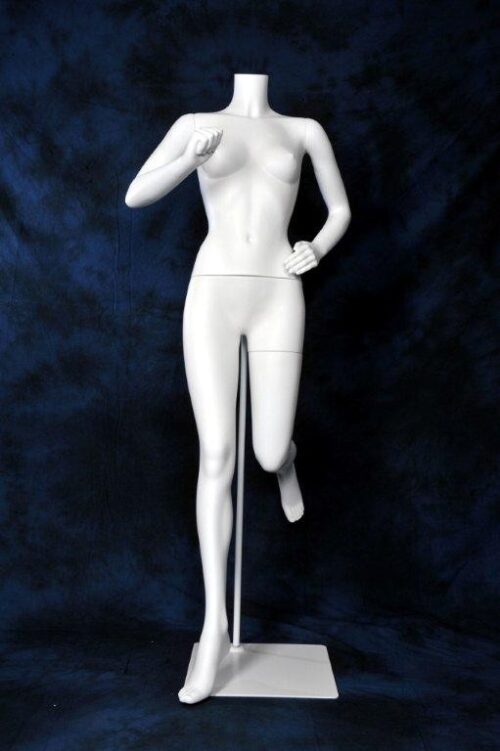 Mannequin sportif femme Runner sans tête blanc
