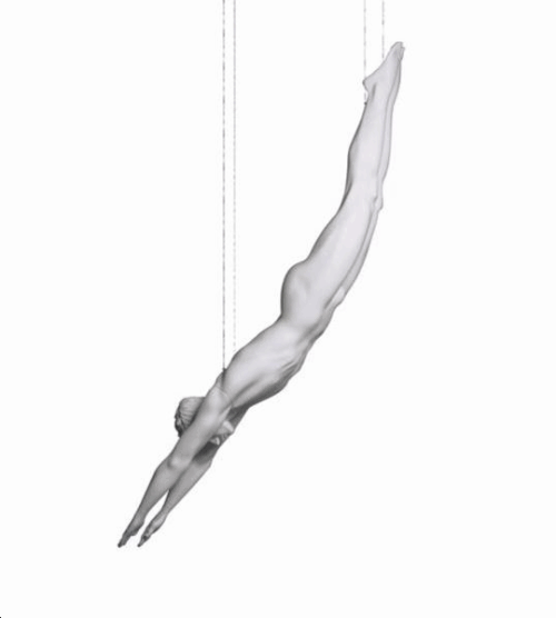 Mannequin sportif homme plongeur blanc