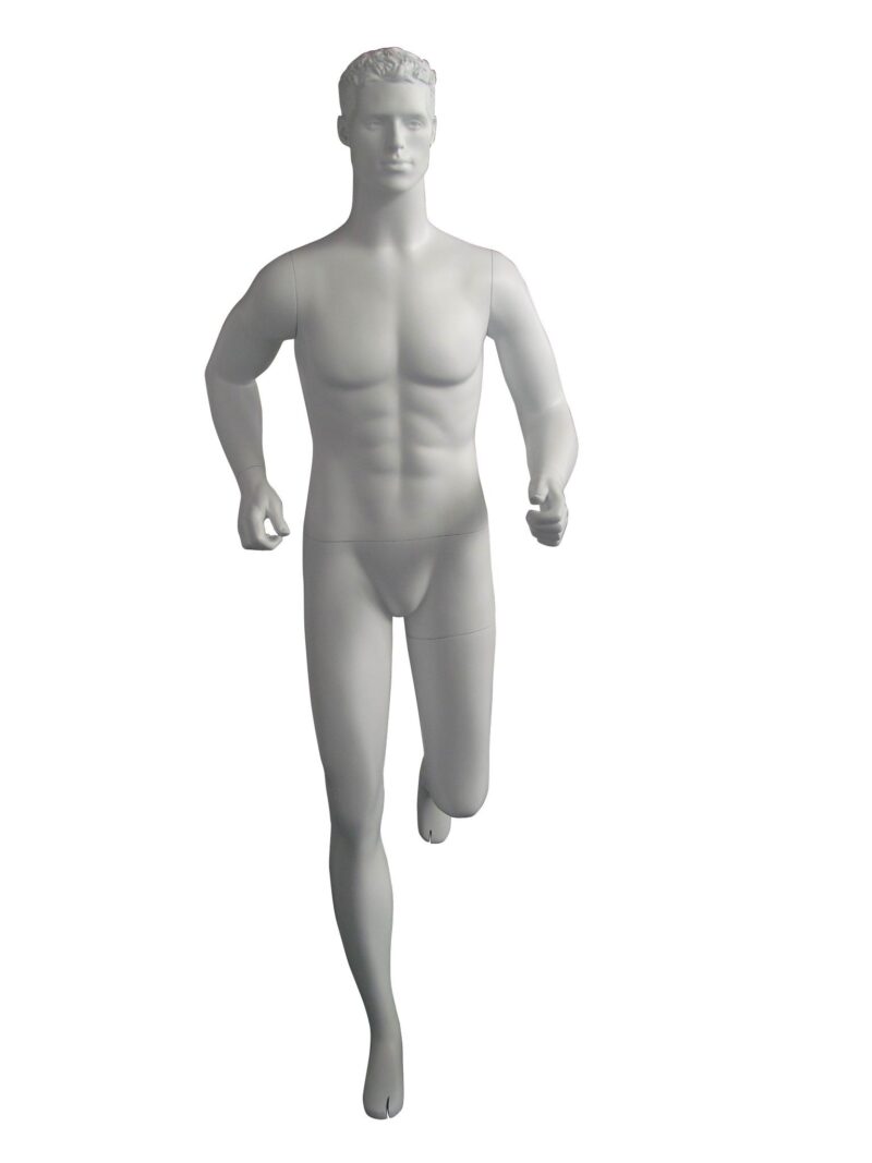 Mannequin sportif homme Runner blanc avec tête