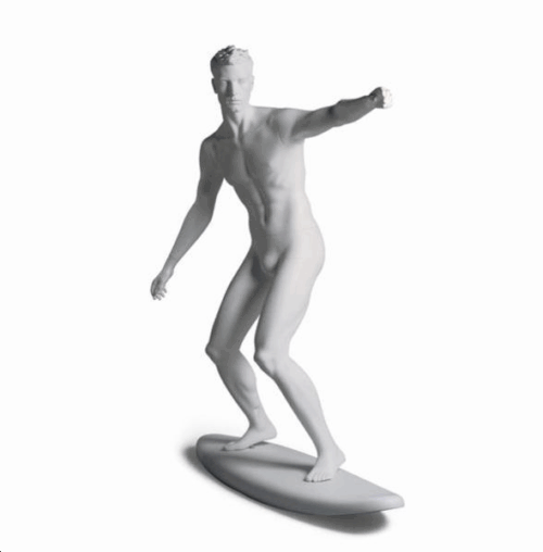 Mannequin sportif homme surfeur blanc
