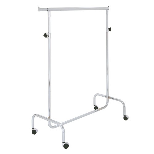 Penderie droite chromée Hauteur réglable L.150 cm