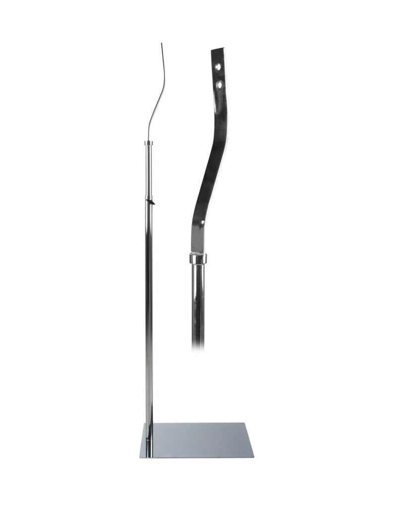 Pied base alu pour buste torso fixation dos