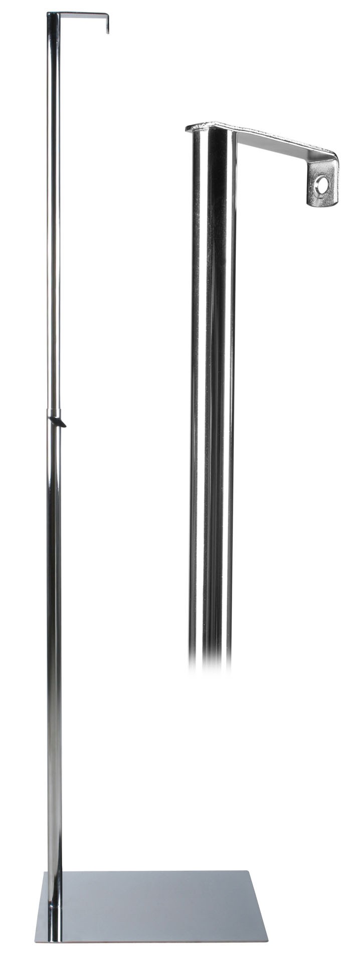 Pied base chromé pour buste torso fixation cou