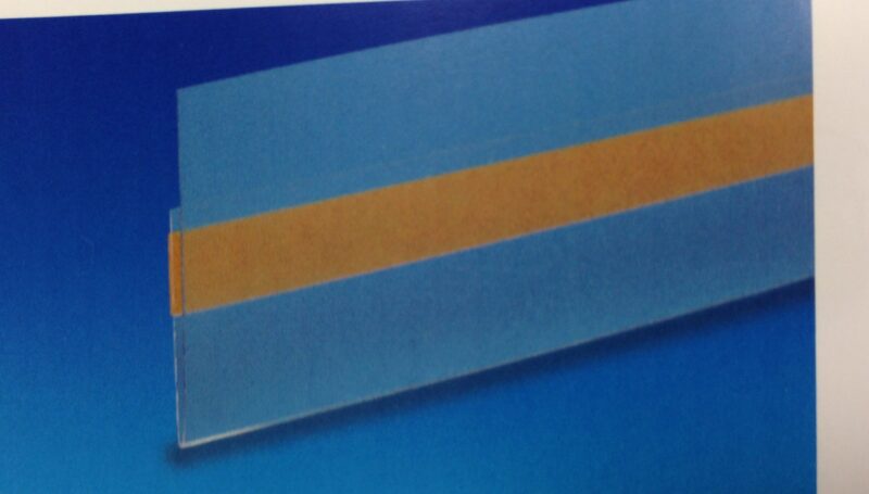 Porte-étiquette adhésif transparent 100x4 cm