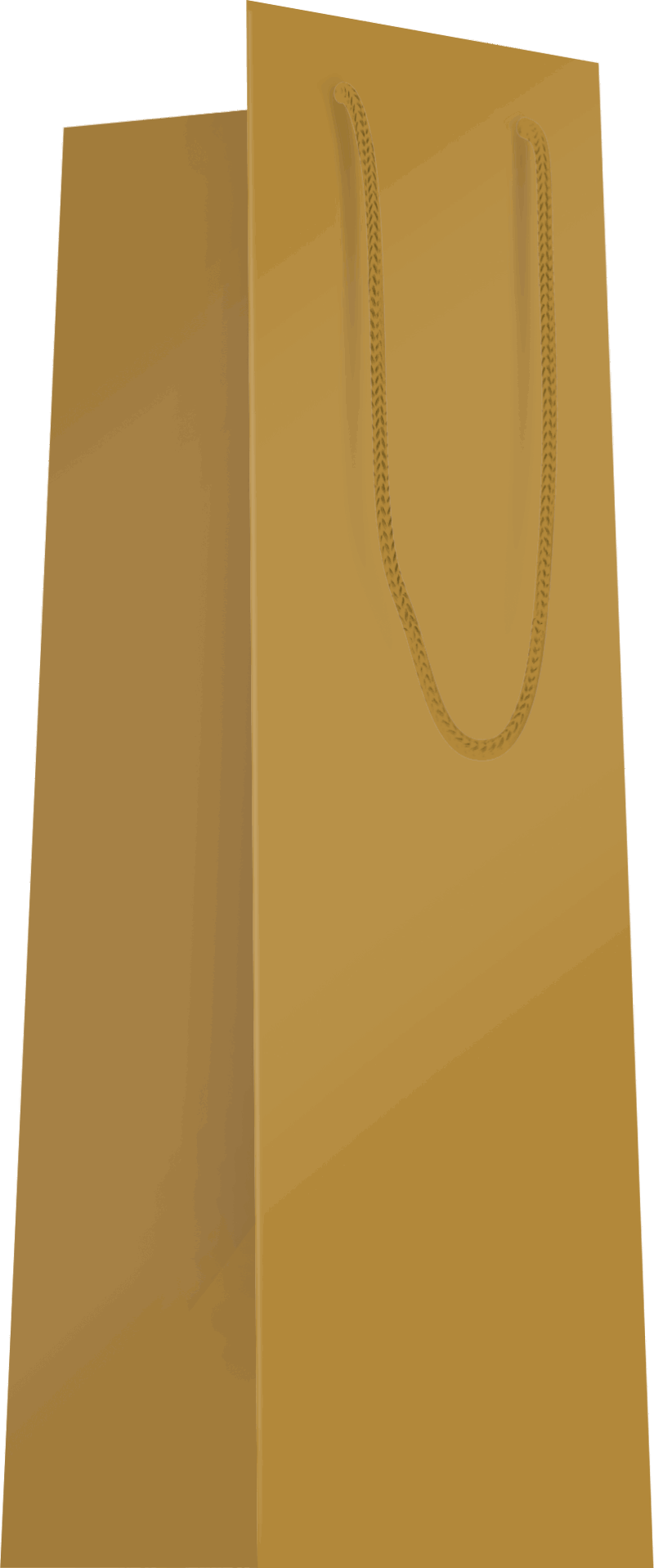 Sac bouteille Or poignées cordelières L11xP11xH39cm x20