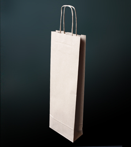 Sac bouteille papier kraft Brun L14xP8xH38 cm x50