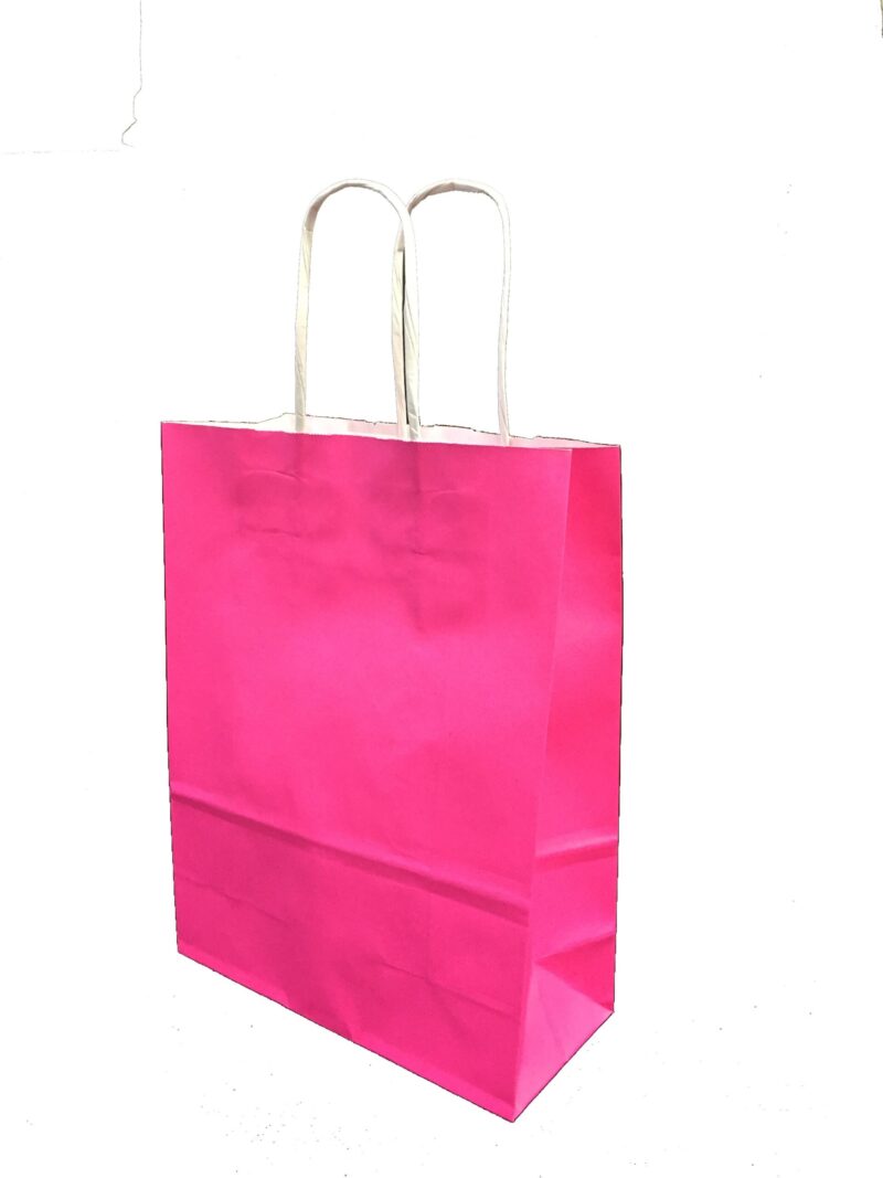Sac papier kraft Fuchsia L18xP8xH24 cm x50