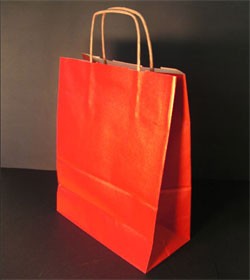 Sac papier kraft Rouge L18xP8xH24 cm x50