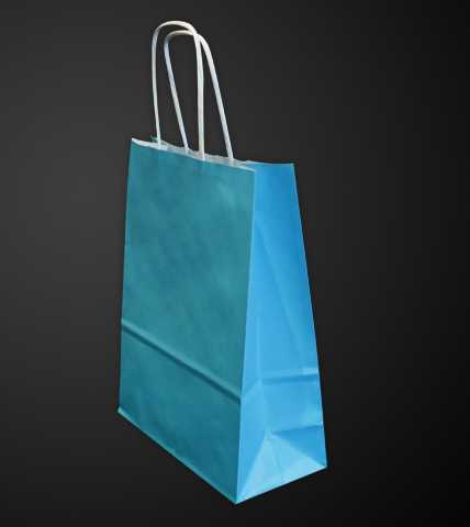 Sac papier kraft Turquoise L24xP12xH31 cm x50