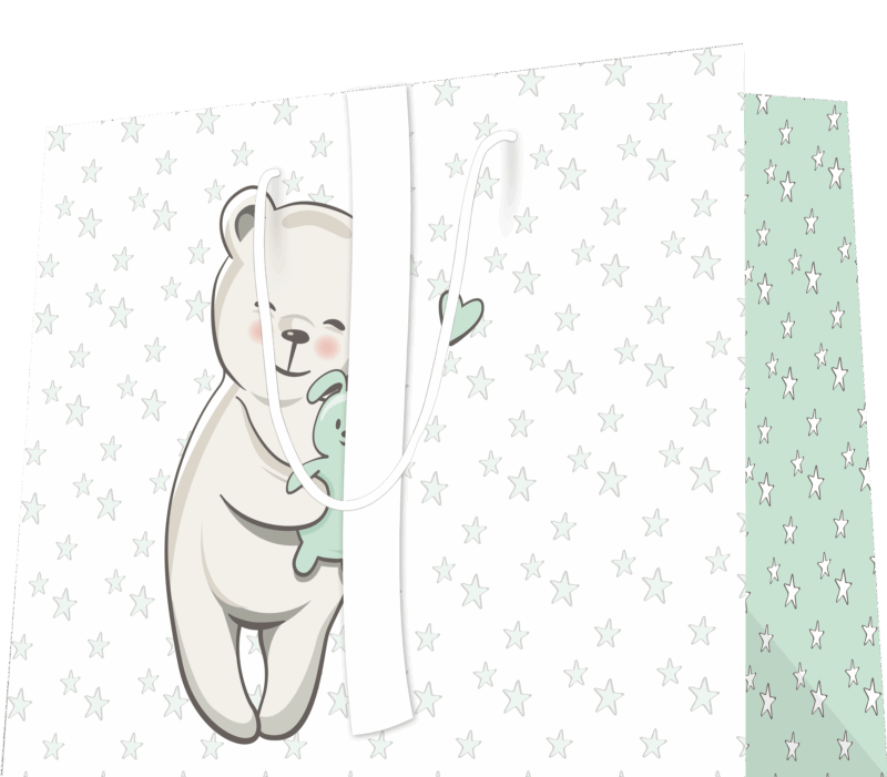 Sacs cabas luxe Peluche Ourson avec fermeture ruban x20