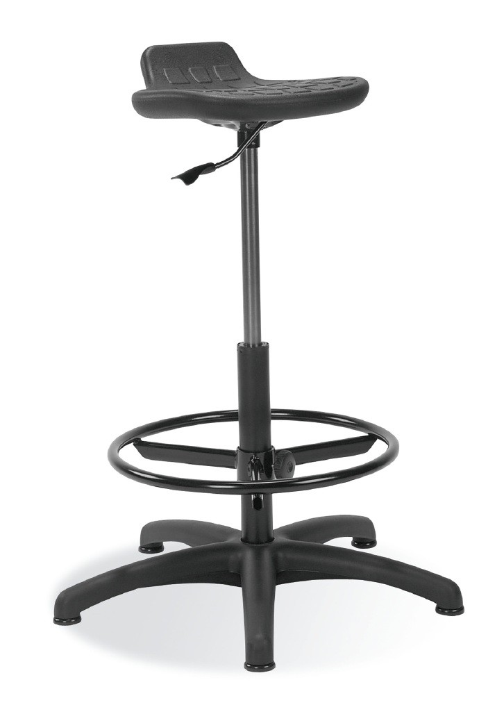 Tabouret assis-debout Worker noir