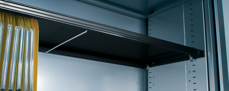 Alternative view of Armoire monobloc Bi-couleur portes à rideaux H.198 cm