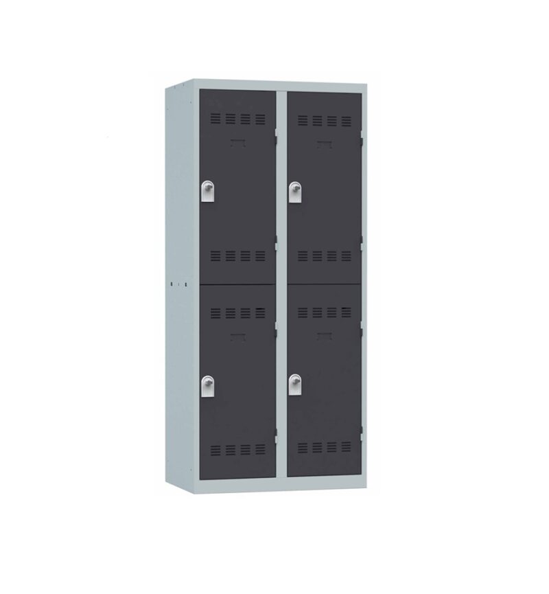 Vestiaire 2 colonnes multicases 80cm monobloc soudé