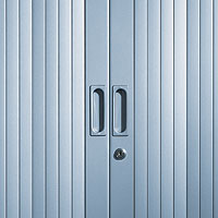 Alternative view of Armoire monobloc monocouleur portes à rideaux H.198 cm