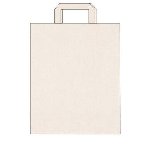 Alternative view of Sacs kraft poignées plates – Impression 1 couleur