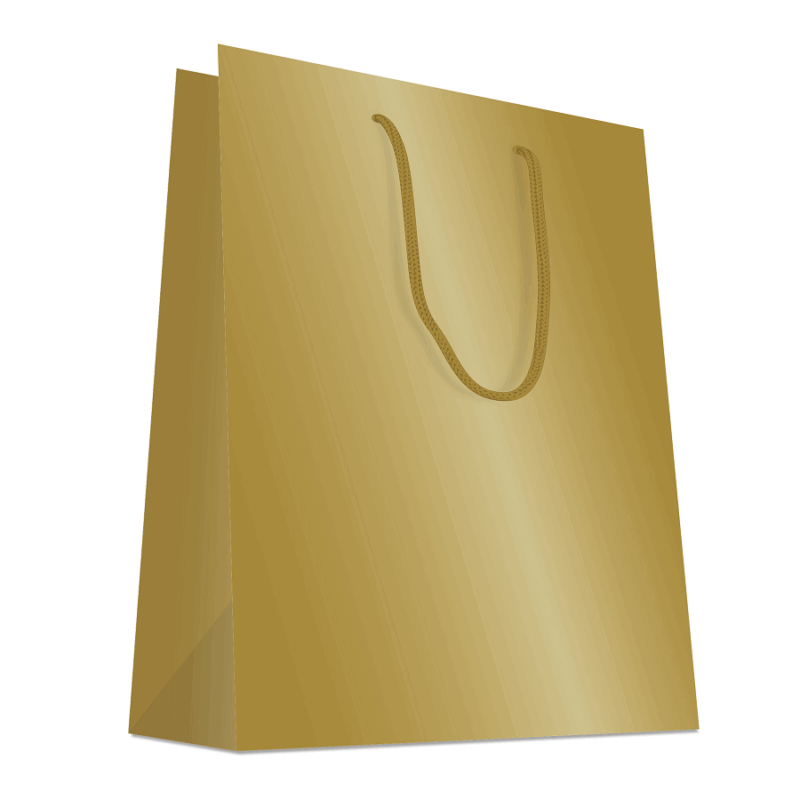 20 Sacs cabas luxe poignées cordelières Or