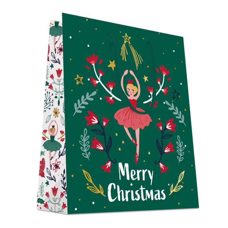 20 Sacs cabas luxe poignées cordelières Nutcracker & Ballerine