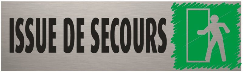Plaque adhésive "Issue de Secours"
