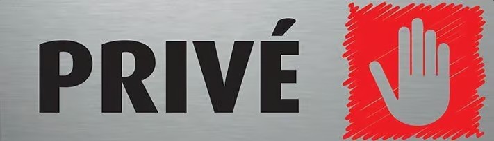 Plaque adhésive "PRIVÉ"