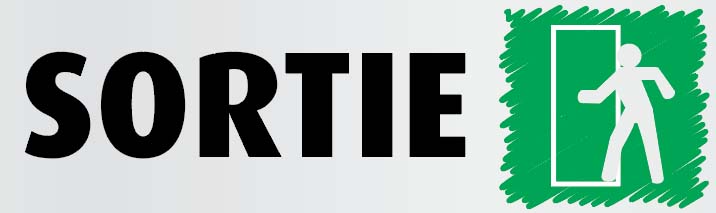 Plaque adhésive "Sortie"