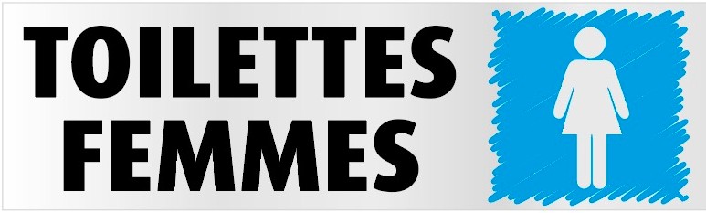 Plaque adhésive "Toilettes femme"