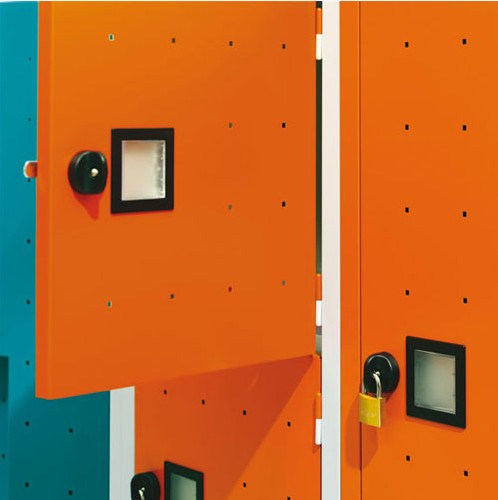 Alternative view of Vestiaire multicases métallique quadri – 2 ou 4 cases