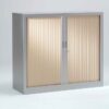 Armoire monobloc portes à rideaux bicolore H.100 cm